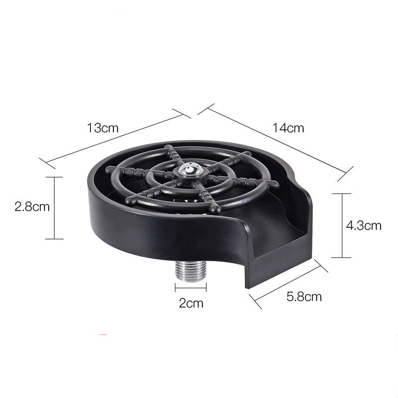 Bar Counter Cup Washer Sink – High Pressure Automatic Faucet Glass Rinser for Coffee Pitcher & Cups