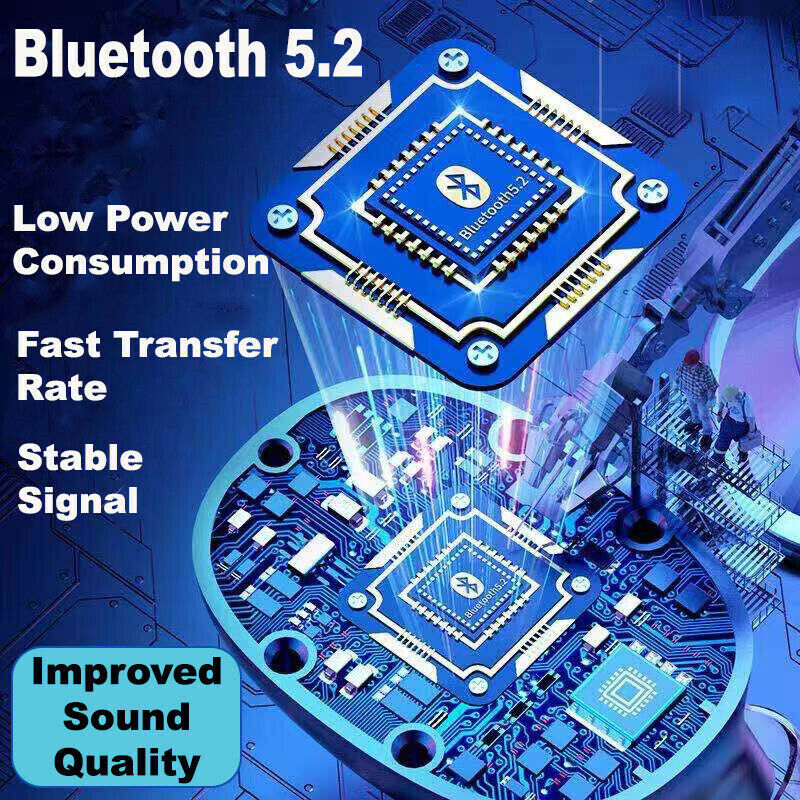 TWS Wireless 5.1 Sports Earphones – IPX7 Waterproof, Smart LED Display & Hi-Fi Stereo Sound