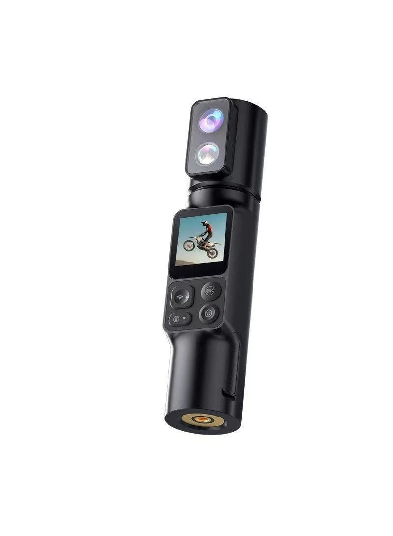 NovaNest 6K Ultra HD Handheld Action Camera – 50MP Professional Dual Lens Vlog Camera with 360° Rotating Lens & EIS Image Stabilization