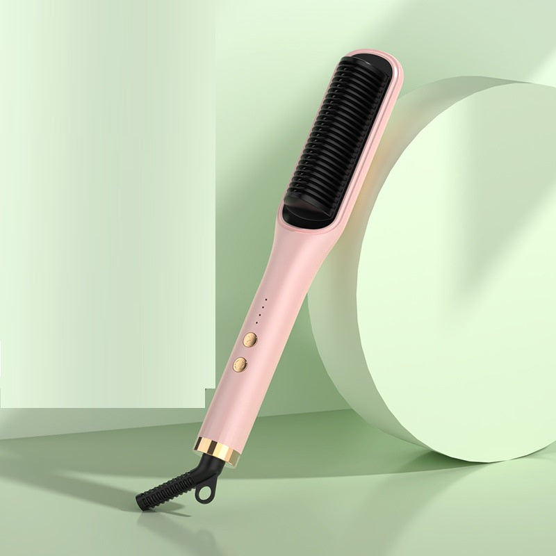 Anion Hair Straightening & Curling Brush – Fast Heating Styling Comb | 7 Colors | US/UK/EU/AU