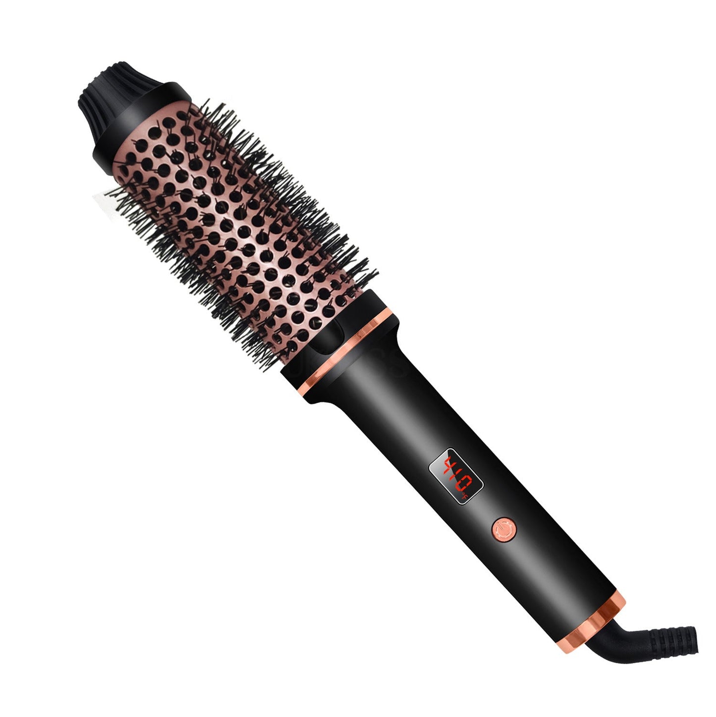 2-in-1 Hair Curler & Straightener Comb – Negative Ion Fast Heating | Black & Pink | US/UK/EU/AU