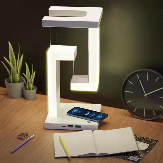 Smart Floating Balance Table Lamp – Wireless Charging Suspension Lamp for Bedroom & Home