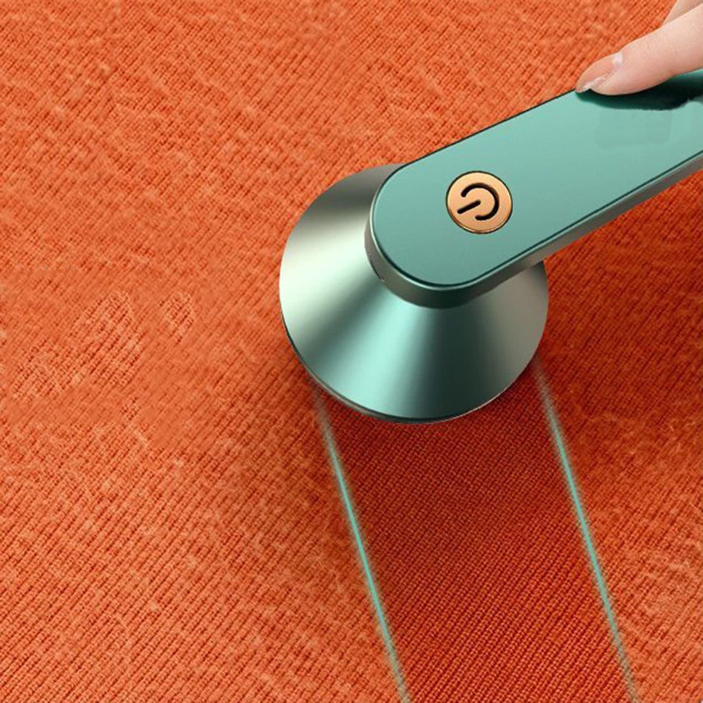 Portable USB Electric Lint Remover – 6-Blade 2000mAh Rechargeable Fabric Shaver | Green & White