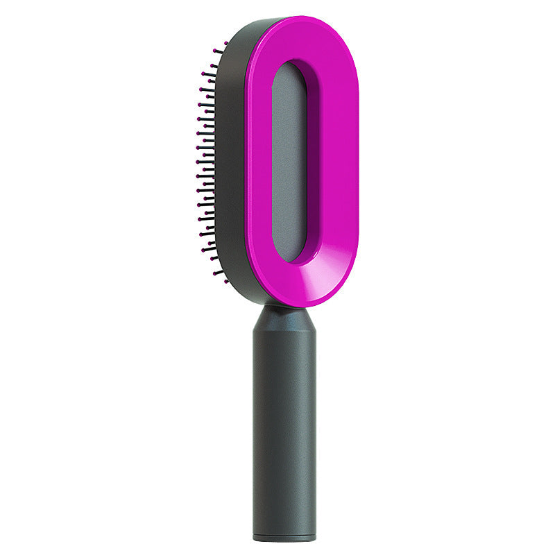 Self-Cleaning Hair Brush – One-Click Hair Release Airbag Scalp Massage Comb