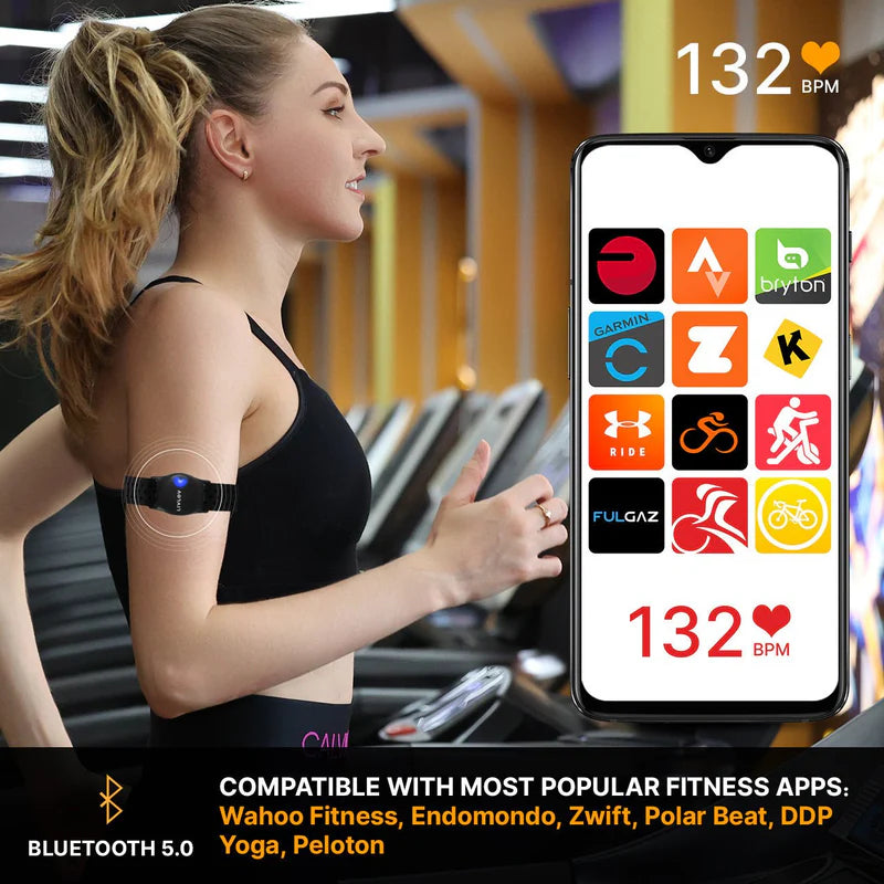 LIVLOV V9 Premium Waterproof Sports Heart Rate Monitor Armband – VIP Multi-Sport Fitness Tracker for Running, Football & Basketball
